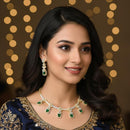 Kavita Art Crystal And Austrian Stone Elegant Party Wear Necklace Set