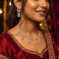 Kavita Art Crystal And Austrian Stone Elegant Party Wear Necklace Set