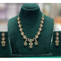 Kavita Art Premium Kundan Polki And Austrian Stone Necklace Set