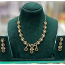 Kavita Art Premium Kundan Polki And Austrian Stone Necklace Set