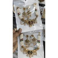 Kavita Art Heritage Pota Stone And Beads Necklace Set
