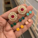 Kavita Art Stylish Interchangeable Color Pearl Stud Earrings