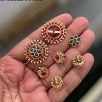 Kavita Art Assorted Design Changeable Stud Earrings Set for Women