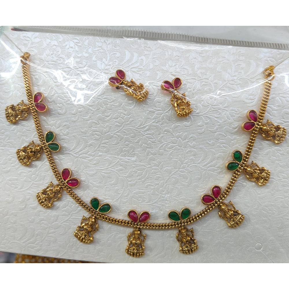 Kavita Art Heritage Pota Stone Necklace Set