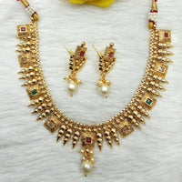 Kavita Art Heritage Pota Stone And Beads Necklace Set
