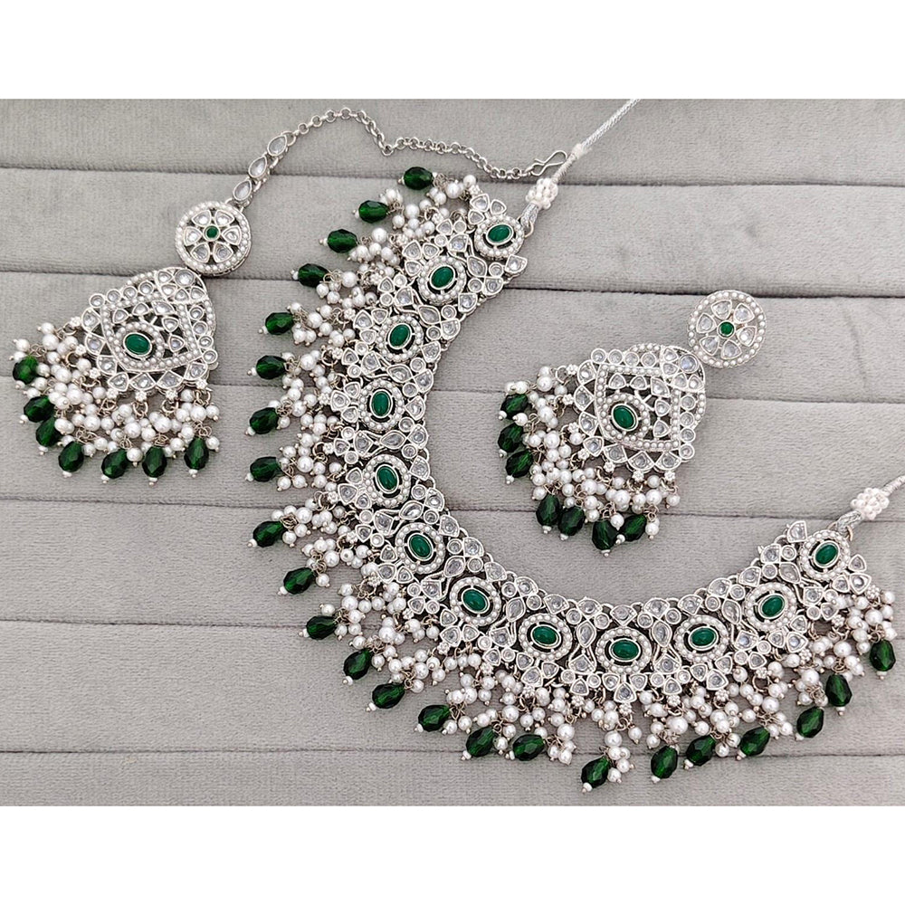 Kavita Art Crystal Stone Pearl And Beads Designer Necklace Set