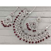 Kavita Art Crystal Stone Pearl And Beads Designer Necklace Set