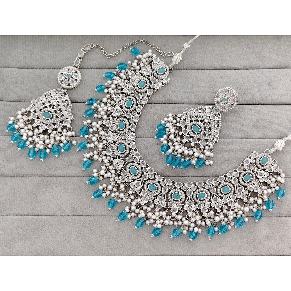 Kavita Art Crystal Stone Pearl And Beads Designer Necklace Set