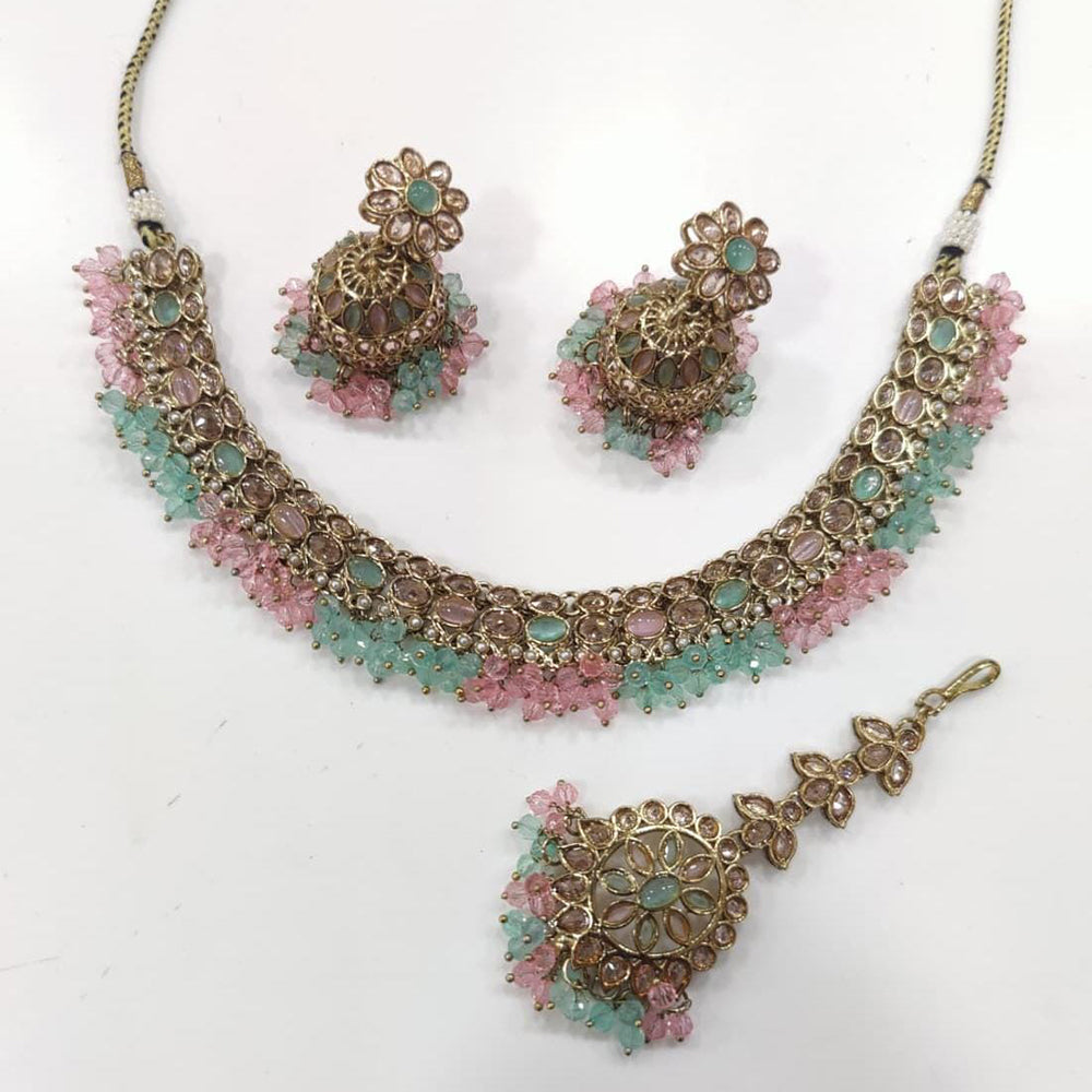 Kavita Art Crystal Stone Pearl And Beads Designer Necklace Set