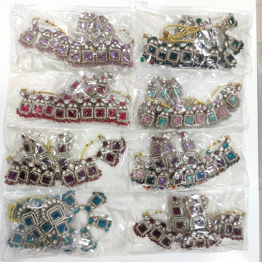 Kavita Art Crystal Stone Pearl And Beads Designer Necklace Set