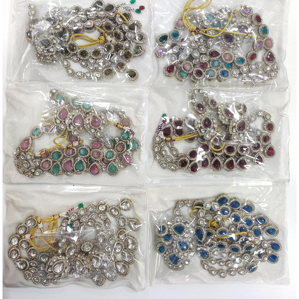 Kavita Art Classic Pota Stone Long Necklace Set