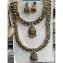 Kavita Art Classic Pota Stone And Beads Double Necklace Set 