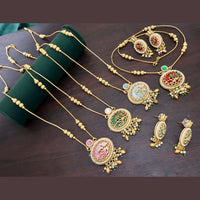 Kavita Art Heritage Pota Stone And Pearl Necklace Set