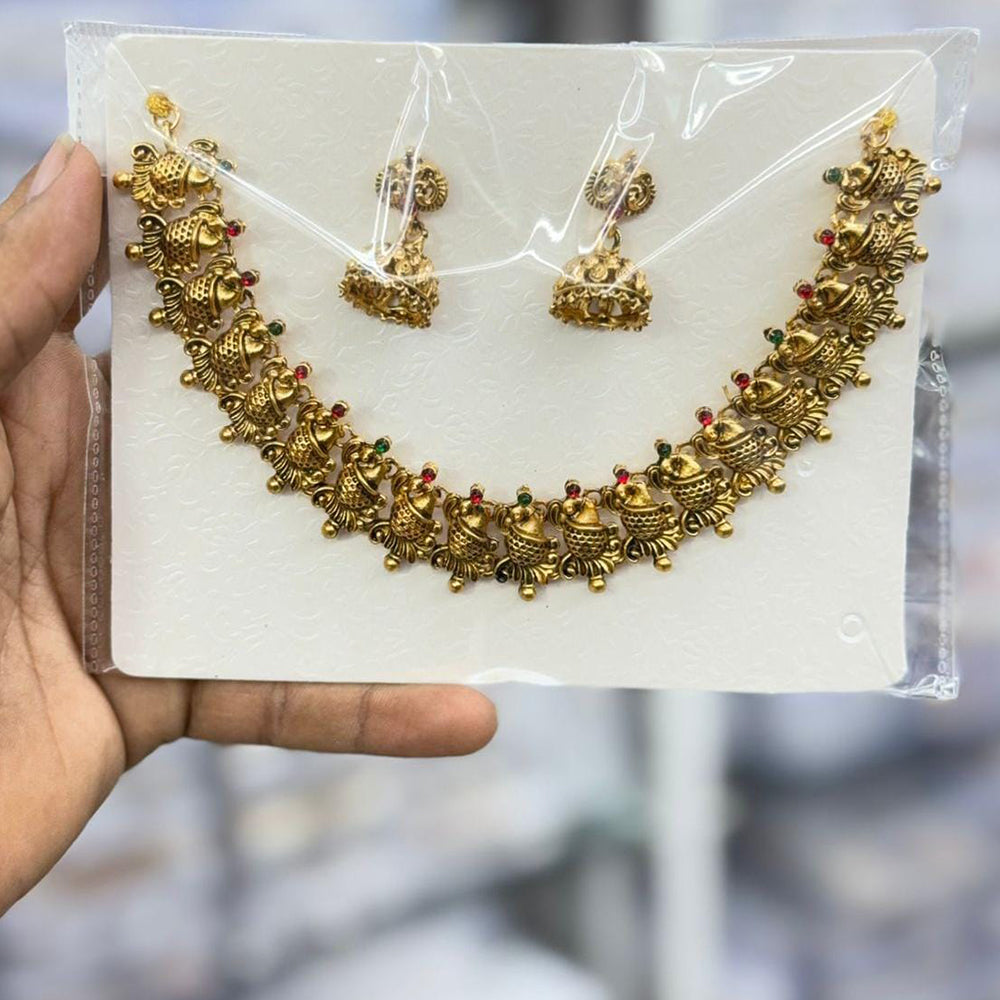 Kavita Art Heritage Pota Stone Necklace Set