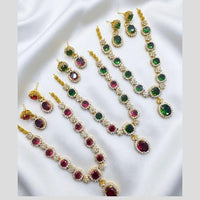 Kavita Art Heritage Austrian Stone And Crystal Stone Necklace Set 