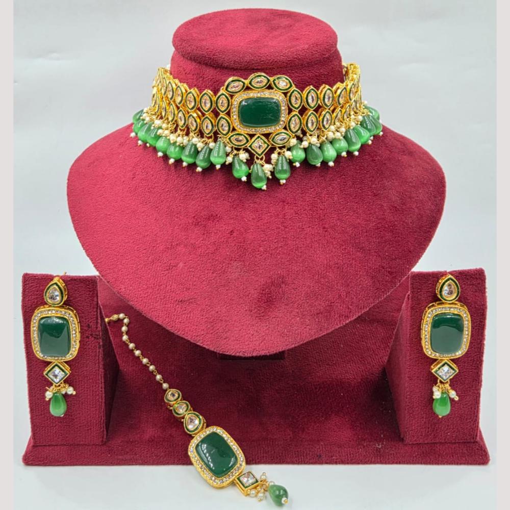 Kavita Art Heritage Crystal Stone Choker Necklace Set