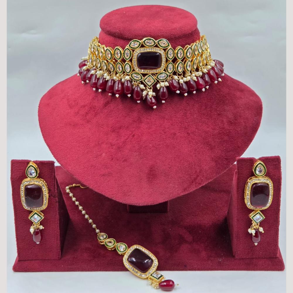 Kavita Art Heritage Crystal Stone Choker Necklace Set