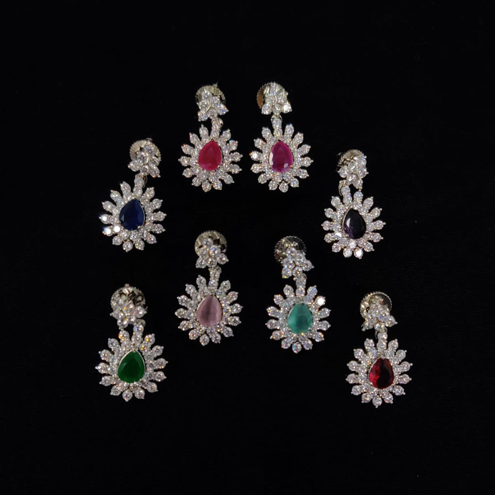 Kavita Art Sparkling American Diamond Fancy Dangler Earrings