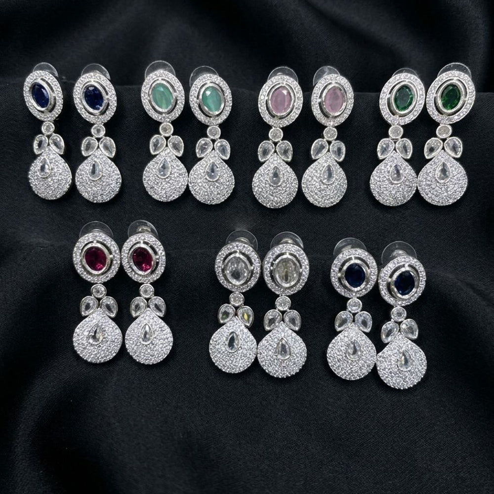 Kavita Art Sparkling American Diamond Fancy Dangler Earrings