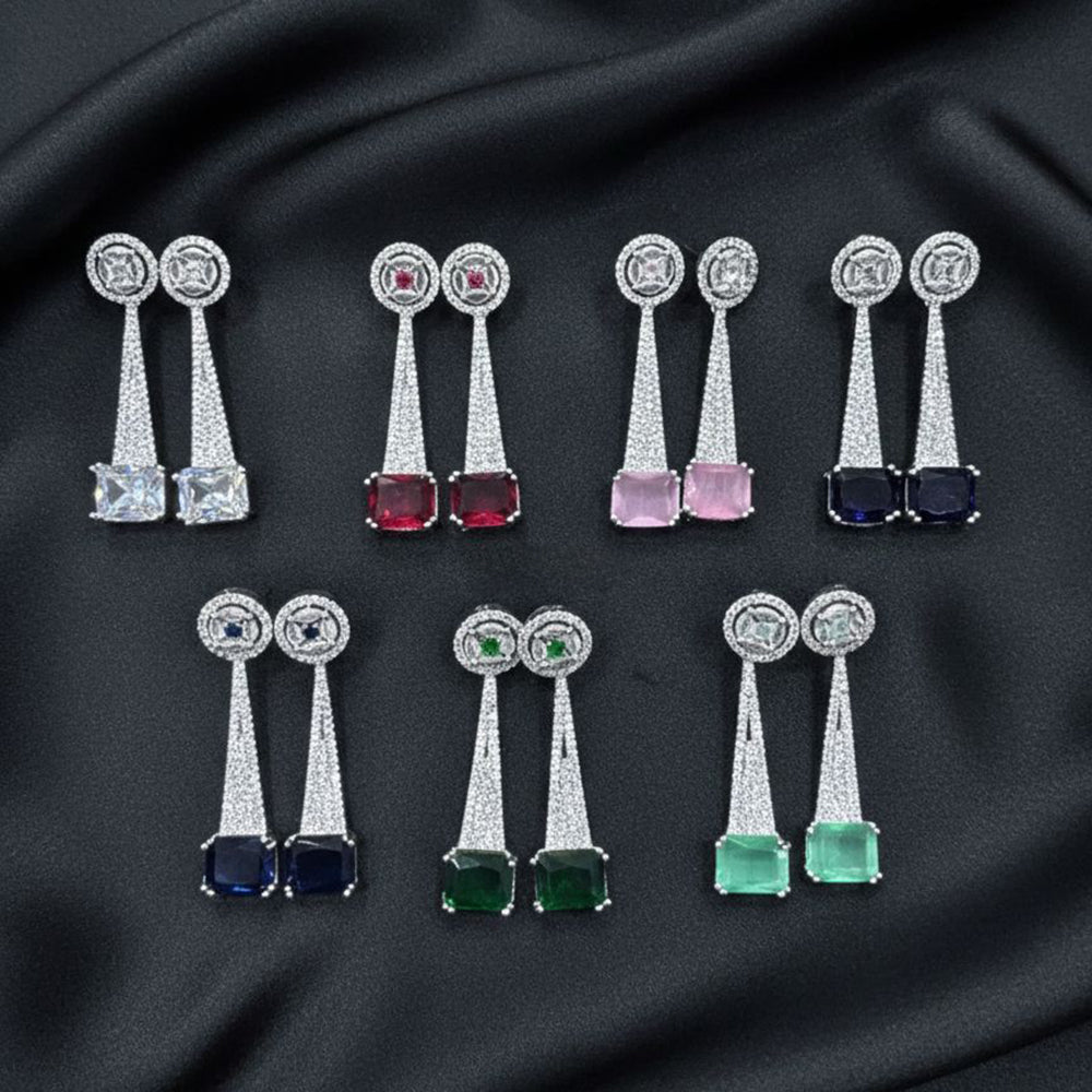 Kavita Art Sparkling American Diamond Fancy Dangler Earrings