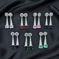 Kavita Art Sparkling American Diamond Fancy Dangler Earrings