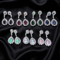 Kavita Art Sparkling American Diamond Fancy Dangler Earrings