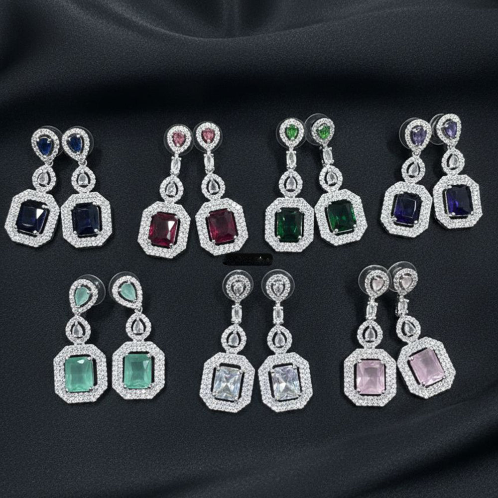 Kavita Art Sparkling American Diamond Fancy Dangler Earrings