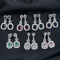 Kavita Art Sparkling American Diamond Fancy Dangler Earrings