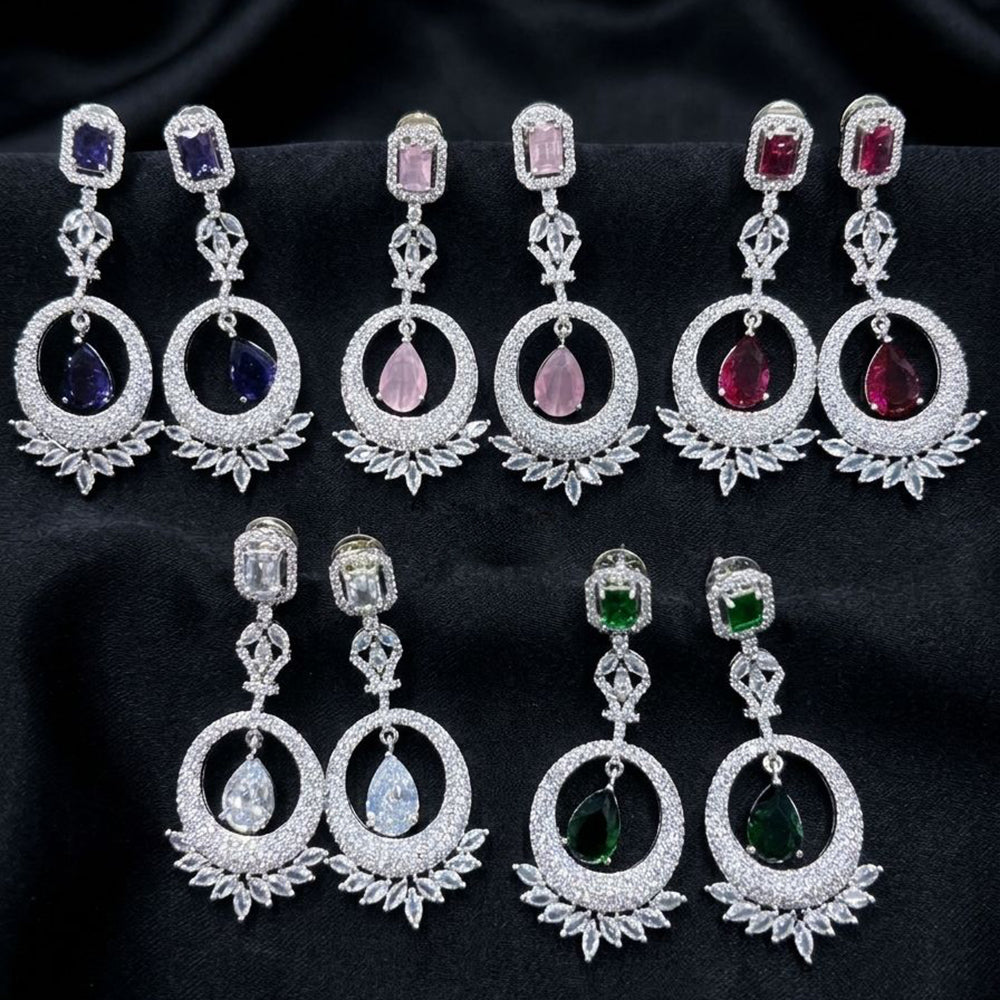 Kavita Art Sparkling American Diamond Fancy Dangler Earrings