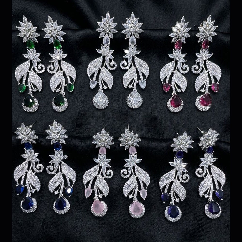 Kavita Art Sparkling American Diamond Fancy Dangler Earrings