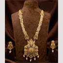 Kavita Art Royal Polki Kundan Pota Stone And Beads Long Necklace Set