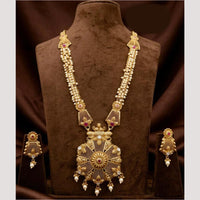 Kavita Art Royal Polki Kundan Pota Stone And Beads Long Necklace Set