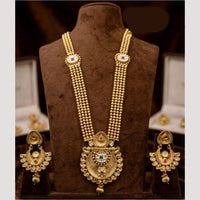 Kavita Art Premium Pota Stone And Beads Long Necklace Set