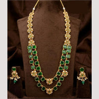 Kavita Art Luxury Pota Stone And Beads Long Necklace Set