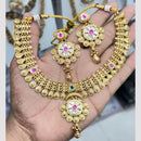 Kavita Art Premium  Pota Stone And Pearl Necklace Set