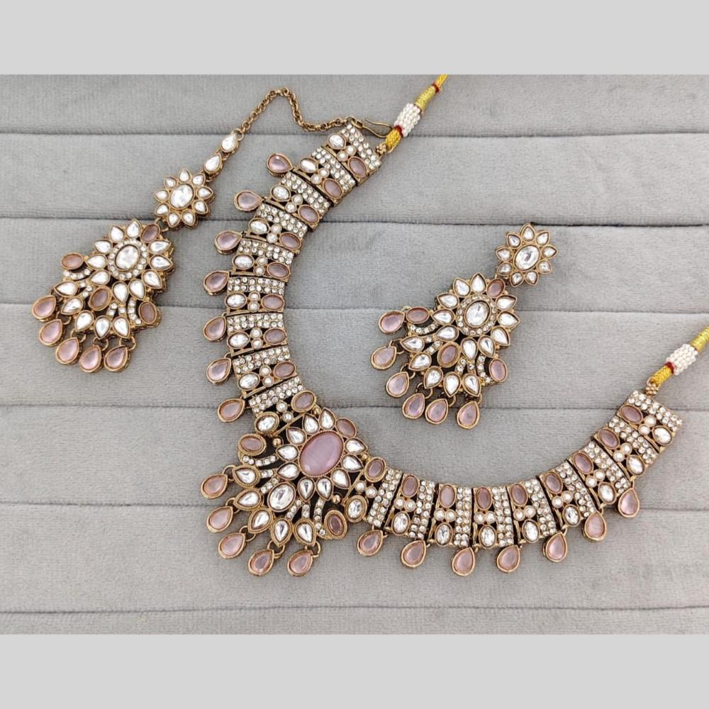 Kavita Art Classic Ethnic Pota Stone Necklace Set