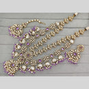 Kavita Art Classic Ethnic Pota Stone And Pearl Long Necklace Set