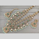 Kavita Art Classic Ethnic Pota Stone And Pearl Long Necklace Set
