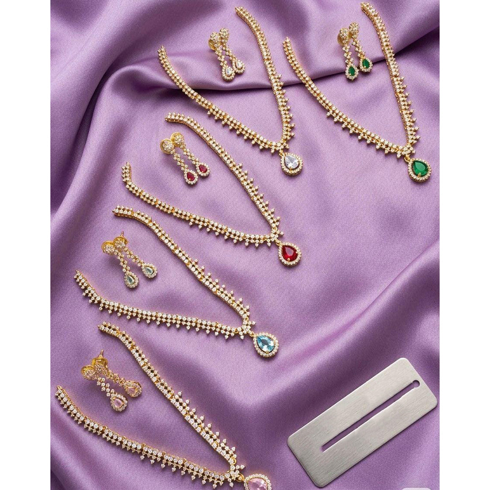 Kavita Art Sparkling Crystal And Austrian Stone Necklace Set