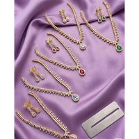Kavita Art Sparkling Crystal And Austrian Stone Necklace Set