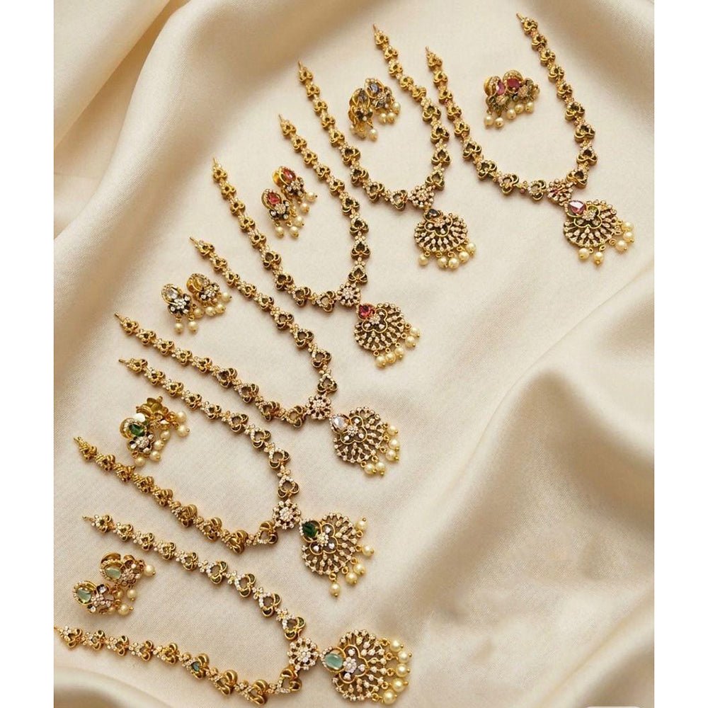 Kavita Art Sparkling Crystal And Austrian Stone Necklace Set