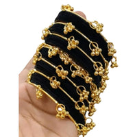 Kavita Art Royal Velvet Ghungroo Kashmiri Bangles Set