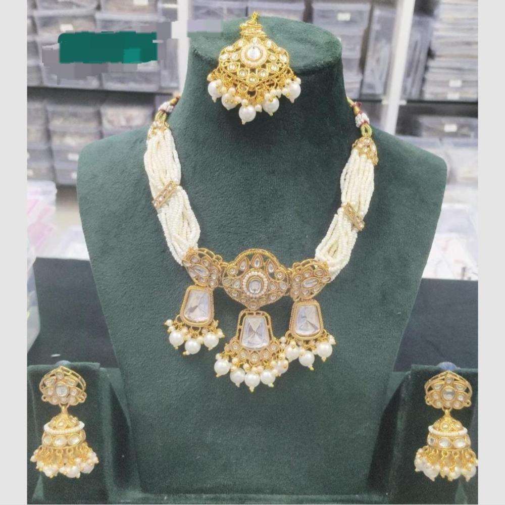 Kavita Art Rajwada Pearl Garland Bridal Jewelry Set