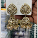 Kavita Art Designer Crystal Stone And Pearl Jhumki Earrings