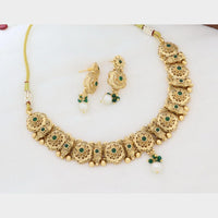 Kavita Art Elegant Pota Stone Pearl Necklace Jewellery Set