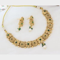 Kavita Art Elegant Pota Stone Pearl Necklace Jewellery Set