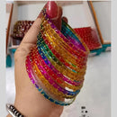 Kavita Art Classic Raindrop Glass Bangles Set