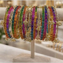 Kavita Art Classic Raindrop And Kashmiri Glass Bangles Set