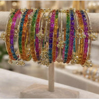 Kavita Art Classic Raindrop And Kashmiri Glass Bangles Set