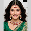 Kavita Art Elegant Pota Stone Pearl Choker Necklace Jewellery Set